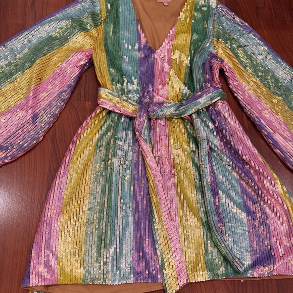 Show Me Your Mumu Rainbow Sequin Wear Me Out Dress size XL - Picture 4 of 6